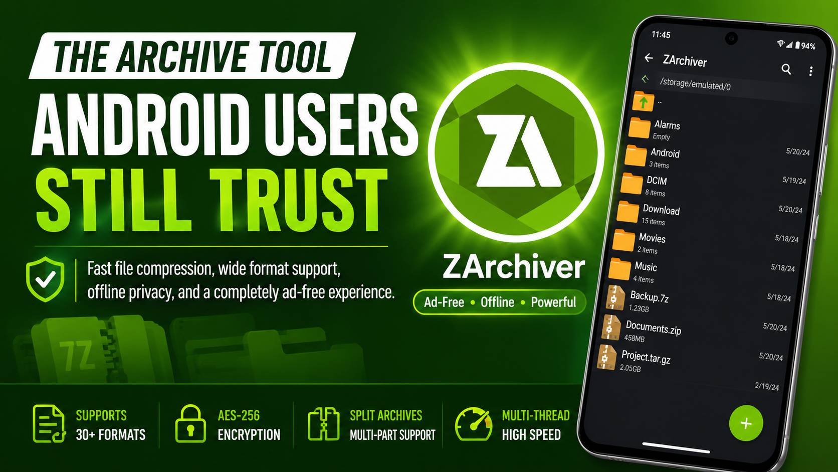 zarchiver best free ad free archive manager